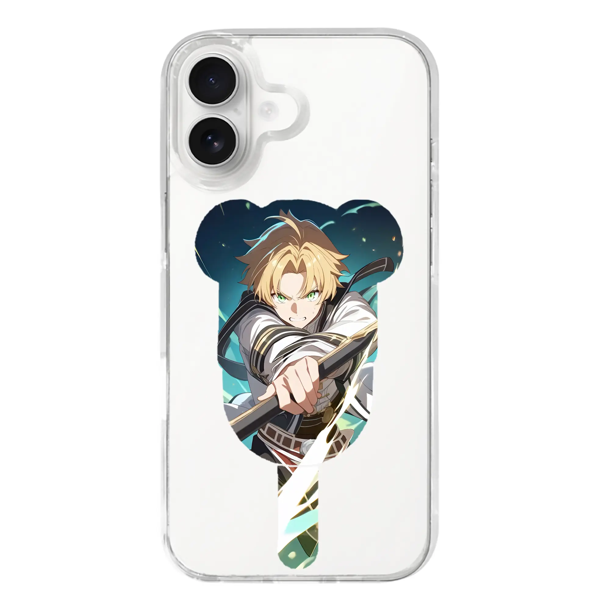 無職転生 グッズ,ルーデウス・グレイラット - iPhone 17シリーズ 透明スマホケース – 薄型・耐衝撃・精密フィット保護カバー